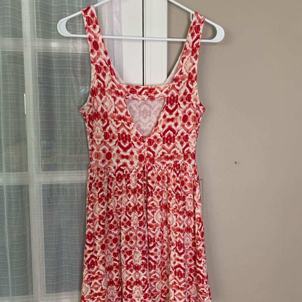 Pink Patterned Summer Dress - Picture 2 of 5